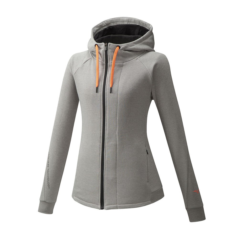 Mizuno Women's Athletic Zip Hoodie Grey (K2GC070105-SDB)